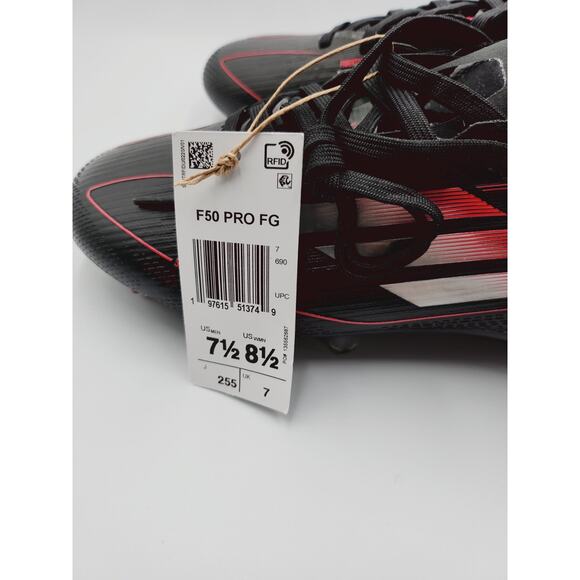 Sz 7.5 Mens Adidas F50 Pro FG (IE1287) Stealth Victory Core Black Iron Metal main image 4